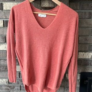 Lou & Grey for Loft Coral V-Neck Sweater S